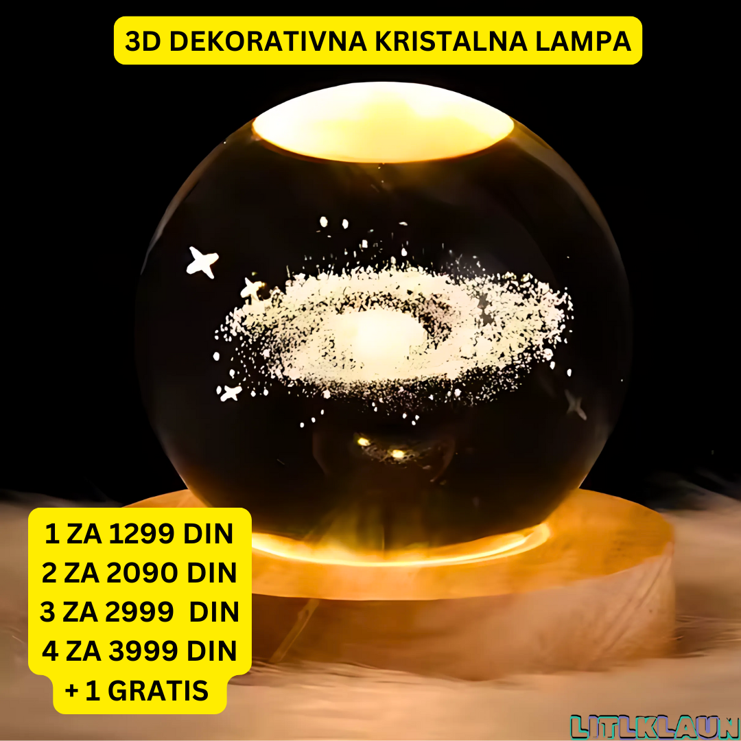 3D Kristalna lampa - Solarni sistem