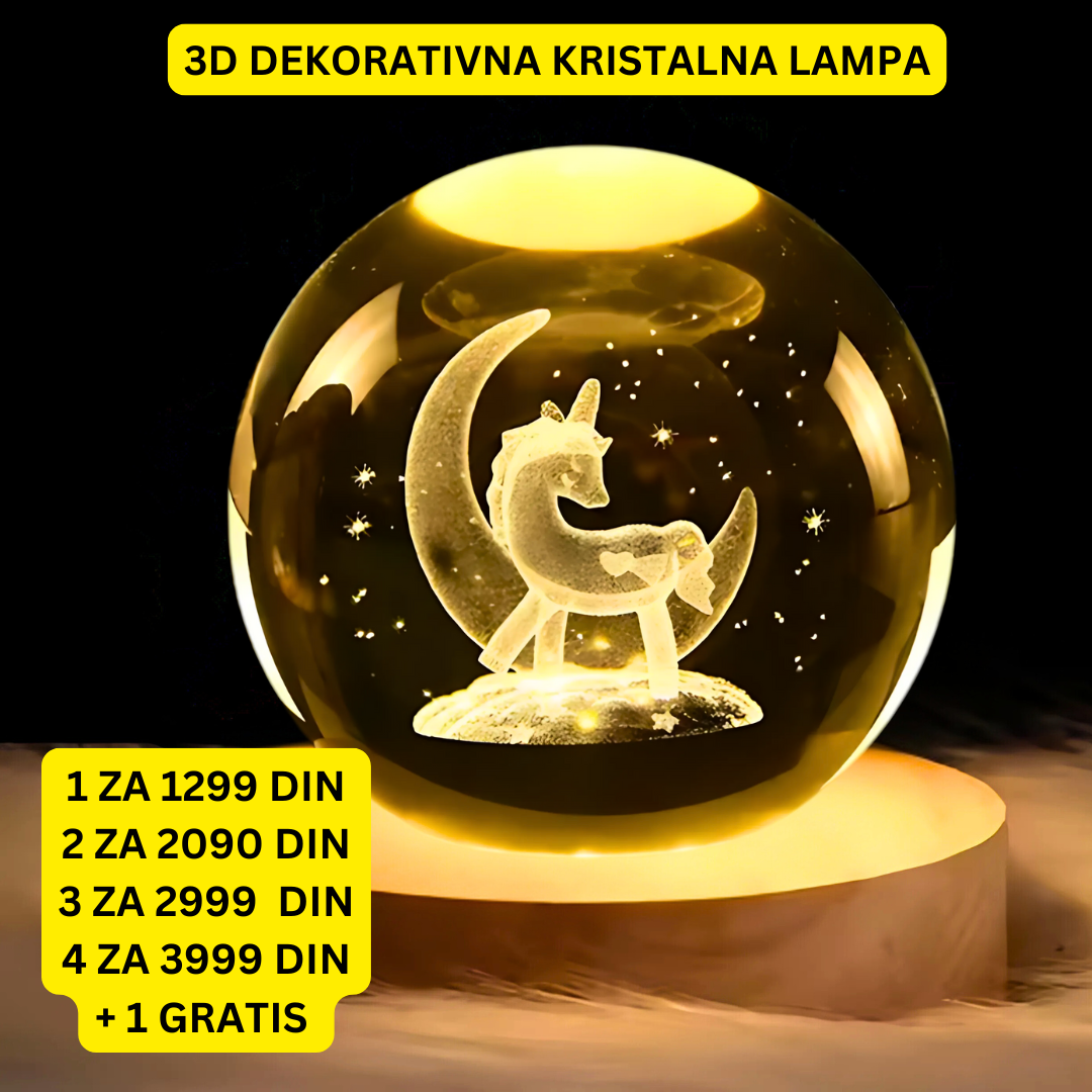 3D Kristalna lampa - Solarni sistem