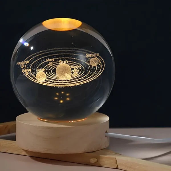 3D Kristalna lampa - Solarni sistem