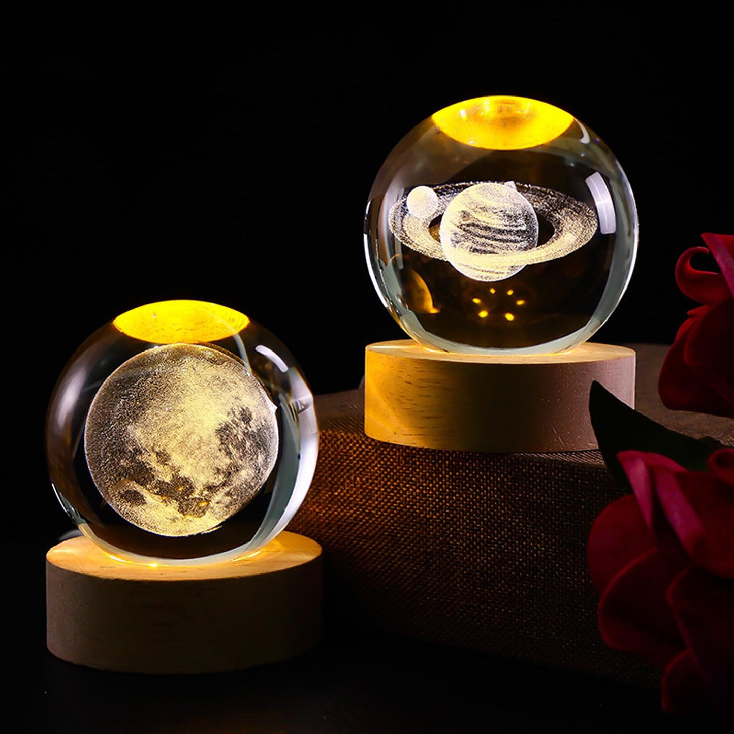 3D Kristalna lampa - Solarni sistem